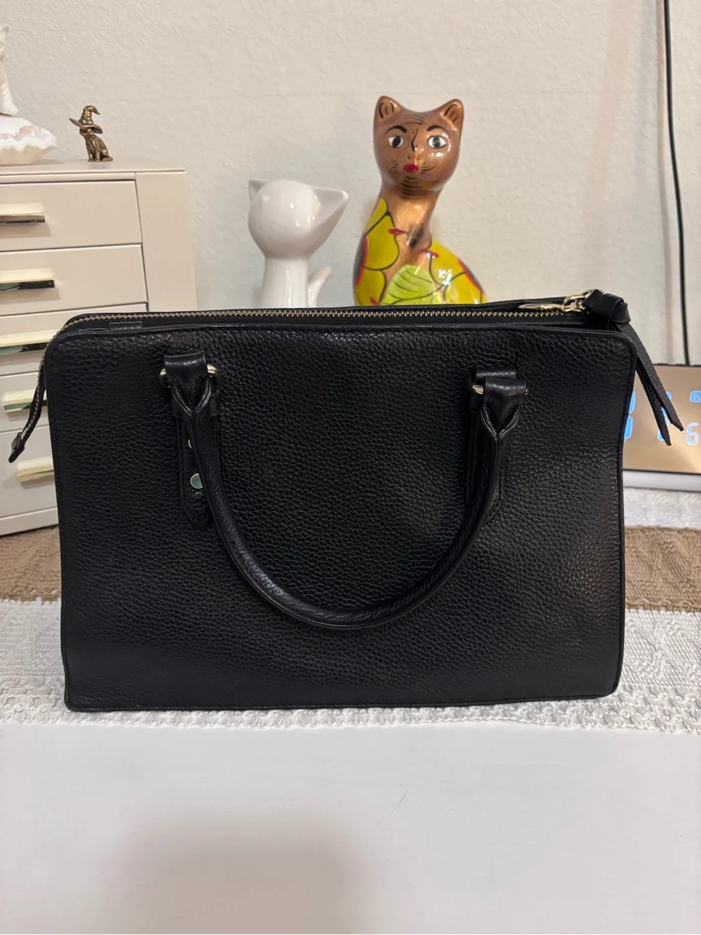 Kate Spade Black Leather Satchel – Classic Women's Handbag